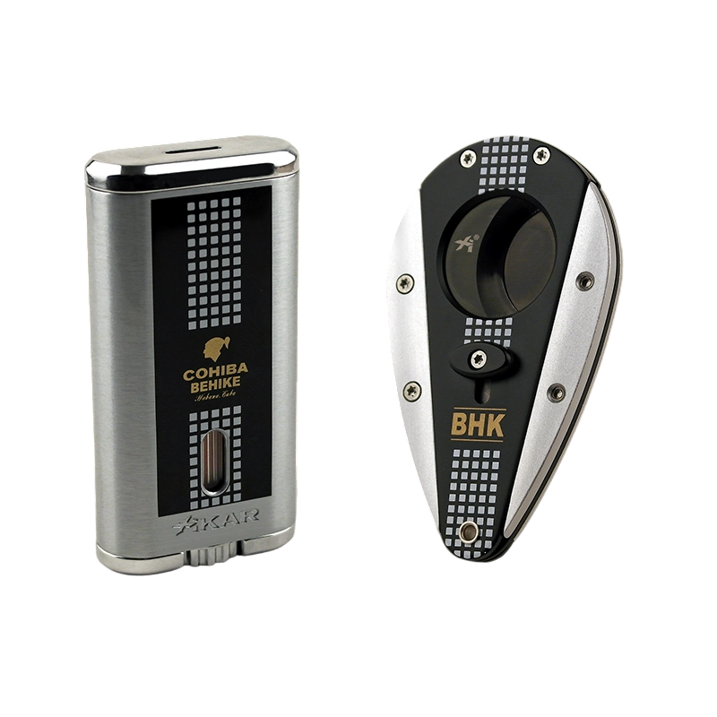 COHIBA BHK - Szivarvágó és Szivaröngyújtó Szett