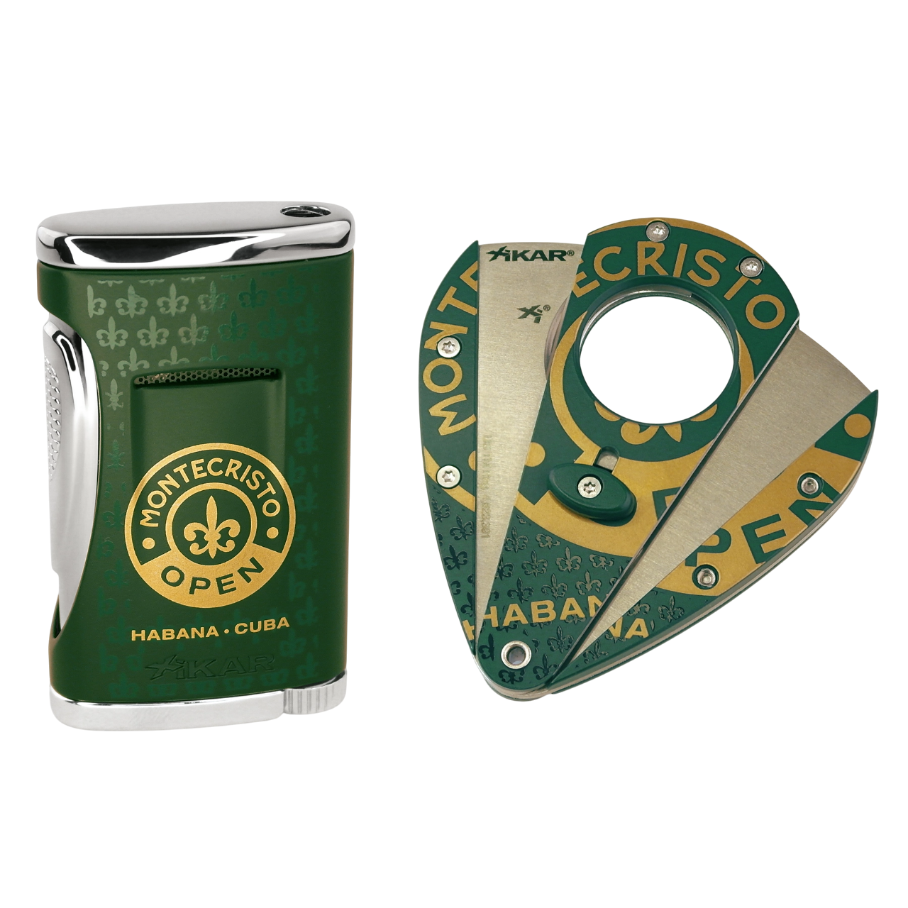 MONTECRISTO OPEN - Cigar Cutter and Lighter Set