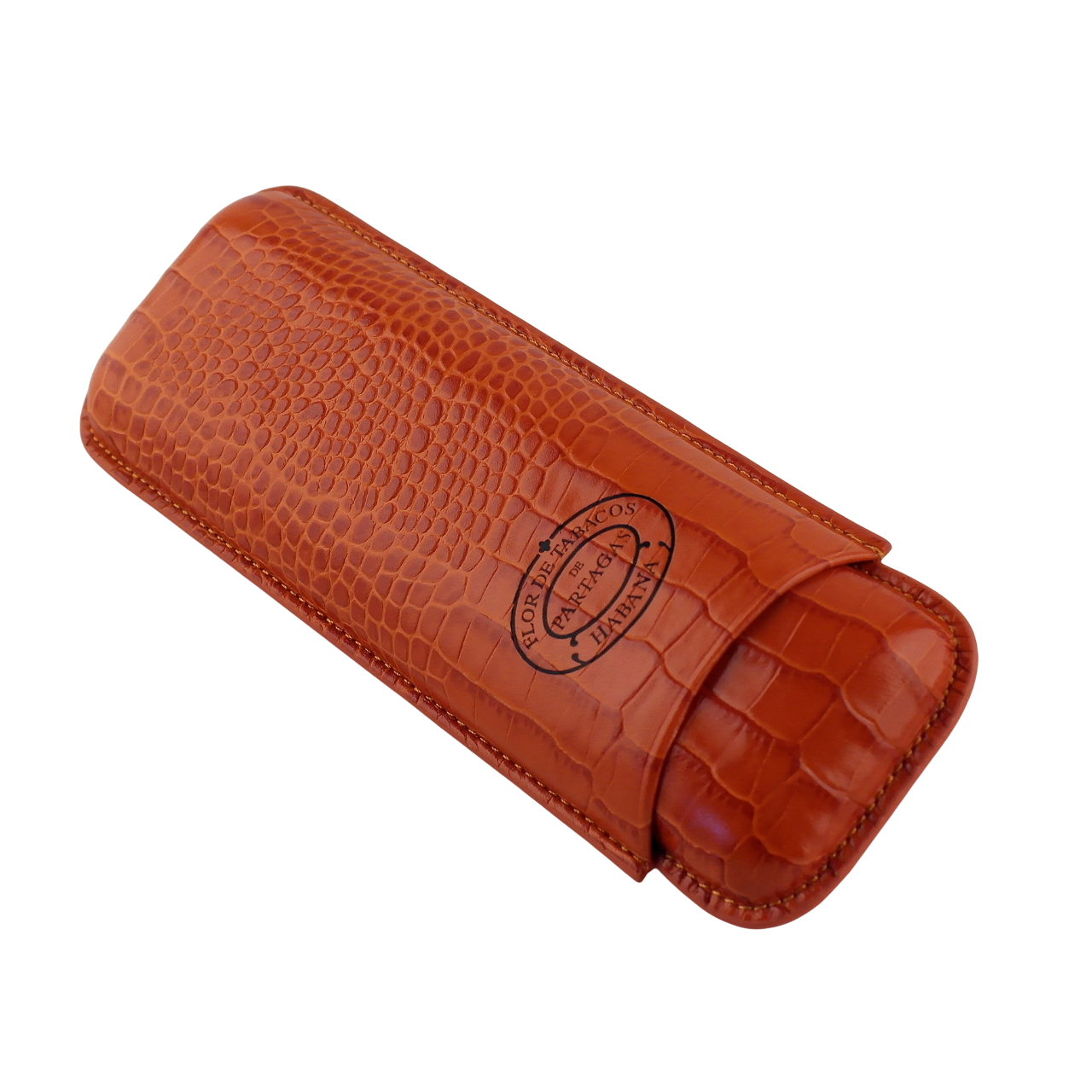 PARTGÁS Szivar tok - Narancssárga - Állítható bőr szivar tok 2 szivarra