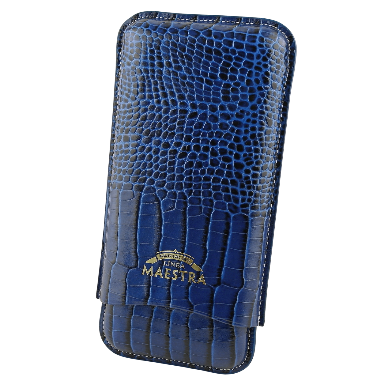 LINEA MAESTRA - Kék - Bőr szivartok 3 szivarhoz