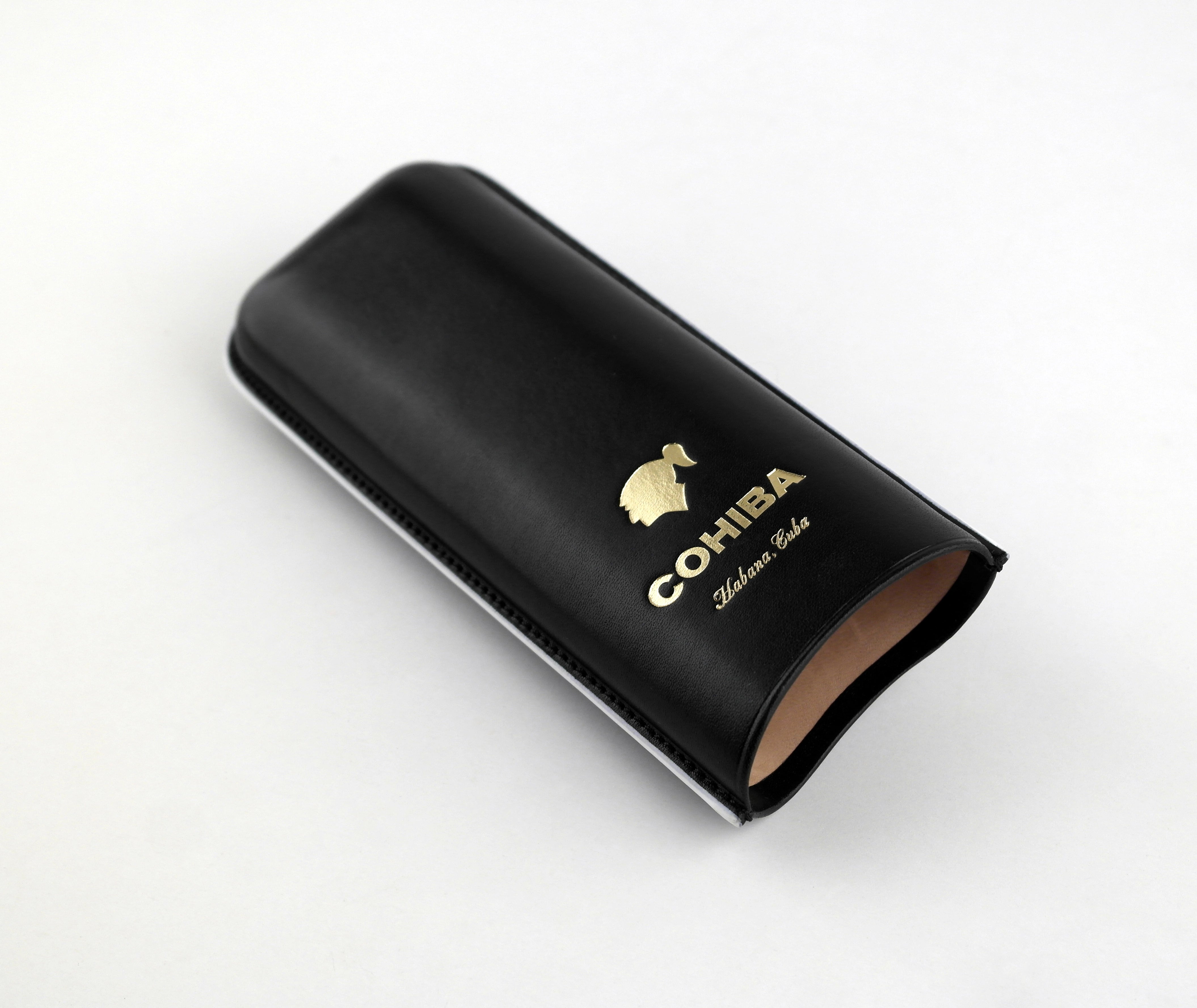 COHIBA Szivar tok - Tricolor - Bőr szivar tok 2 szivarra